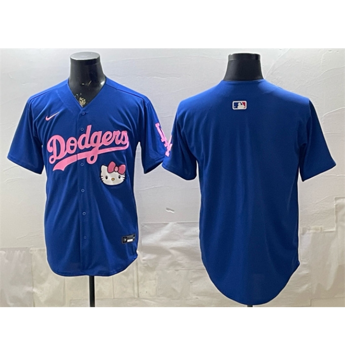 Men's Los Angeles Dodgers Blank Royal Hello Kitty Night Stitched Baseball Jersey