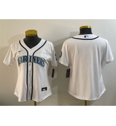 Youth Seattle Mariners Blank White Cool Base Stitched Baseball Jersey