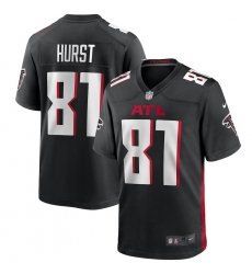Men's Atlanta Falcons #81 Hayden Hurst Nike Black Game Jersey