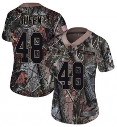 Women's Baltimore Ravens #48 Patrick Queen Camo Stitched NFL Limited Rush Realtree Jersey