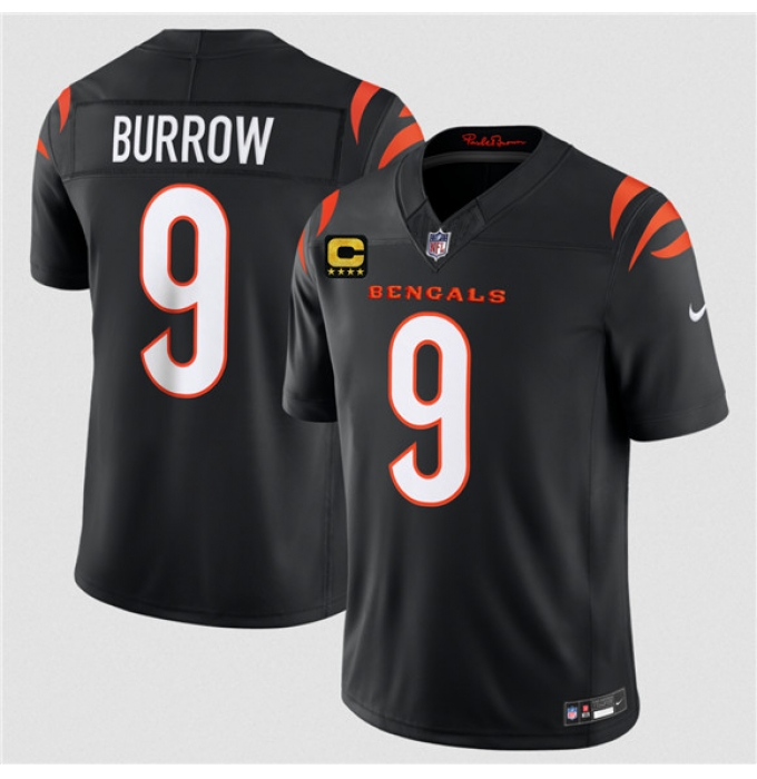 Men's Cincinnati Bengals #9 Joe Burrow Black 2026 F.U.S.E. 4-Star C Vapor Untouchable Limited Football Stitched Jersey