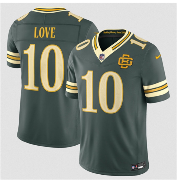 Youth Green Bay Packers #10 Jordan Love Dark Green 2026 Rivalries Collection Limited Football Stitched Jersey
