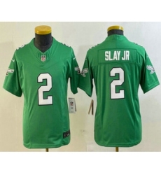 Youth Philadelphia Eagles #2 Darius Slay Jr Green Alternate FUSE Vapor Limited Stitched Jersey