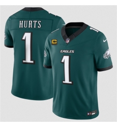 Men's Philadelphia Eagles #1 Jalen Hurts Green 2026 F.U.S.E. 4-Star C Vapor Untouchable Limited Football Stitched Jersey
