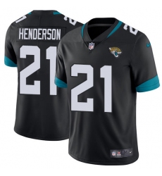 Men's Jacksonville Jaguars #21 C.J. Henderson Black Team Color Stitched Vapor Untouchable Limited Jersey