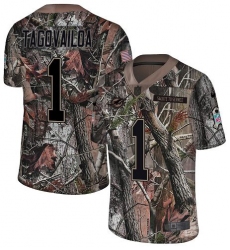Men's Miami Dolphins #1 Tua Tagovailoa Camo Stitched Limited Rush Realtree Jersey Men's Miami Dolphins #1 Tua Tagovailoa Camo Stitched Limited Rush Realtree Jersey
