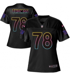 Women's New York Giants #78 Andrew Thomas Black NFL Fashion Game Jersey