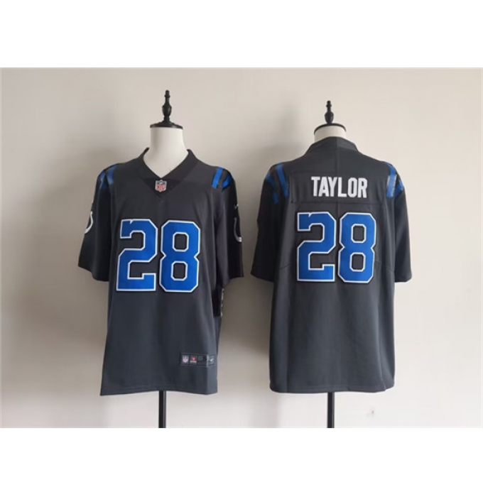 Men's Indianapolis Colts #28 Jonathan Taylor Dark Gray 2026 Rivalries Collection Limited Football Stitched Jersey