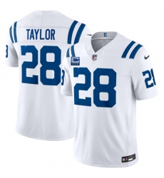 Men's Indianapolis Colts #28 Jonathan Taylor White 2026 F.U.S.E. With 4-Star C Limited Football Stitched Jersey