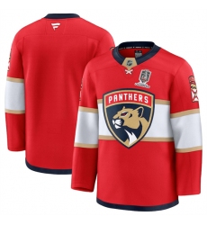 Men's Florida Panthers Blank Red Home 2025 Stanley Cup Champions Stitched Jersey
