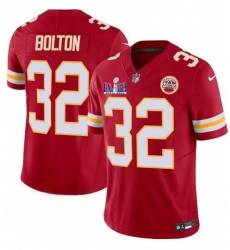 Men’s Kansas City Chiefs #32 Nick Bolton Red F.U.S.E. Super Bowl LVIII Vapor Untouchable Limited Football Stitched Jersey