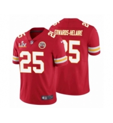Women's Kansas City Chiefs #25 Clyde Edwards Helaire Red Super Bowl LV Jersey
