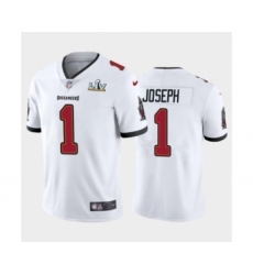 Men's Tampa Bay Buccaneers #1 Greg Joseph White Super Bowl LV white Jersey