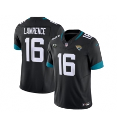Men's Nike Jacksonville Jaguars #16 Trevor Lawrence Black 2023 F.U.S.E 3-Star C Vapor Untouchable Limited Stitched Jersey