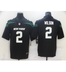 Men's New York Jets #2 Zach Wilson Nike Gotham Black 2021 Draft First Round Pick Leopard Jersey