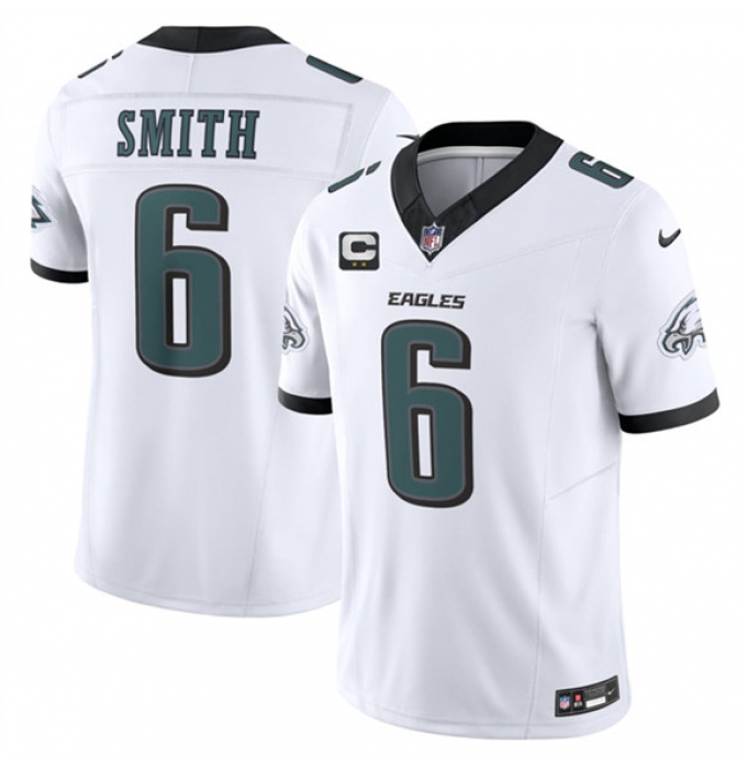 Men's Philadelphia Eagles #6 DeVonta Smith White 2026 F.U.S.E. 2-Star C Vapor Untouchable Limited Football Stitched Jersey