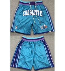 Mens Charlotte Hornets Teal Shorts