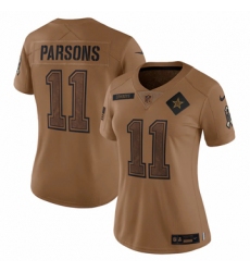 Women's Dallas Cowboys #11 Micah Parsons Nike Brown 2023 Salute To Service Limited Jersey