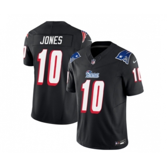 Men's Nike New England Patriots #10 Mac Jones Black 2023 F.U.S.E. Vapor Limited Football Stitched Jersey Men's Nike New England Patriots #10 Mac Jones Black 2023 F.U.S.E. Vapor Limited Football Stitched Jersey