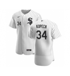 Men's Chicago White Sox #34 Michael Kopech White Home 2020 Authentic Player Baseball Jersey