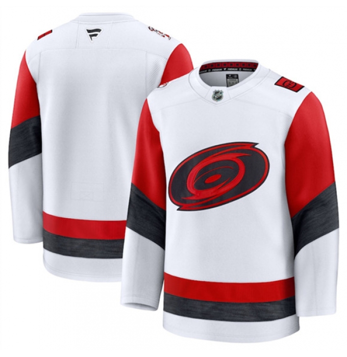 Men's Carolina Hurricanes Blank White 2025 Away Stitched Hockey Jersey