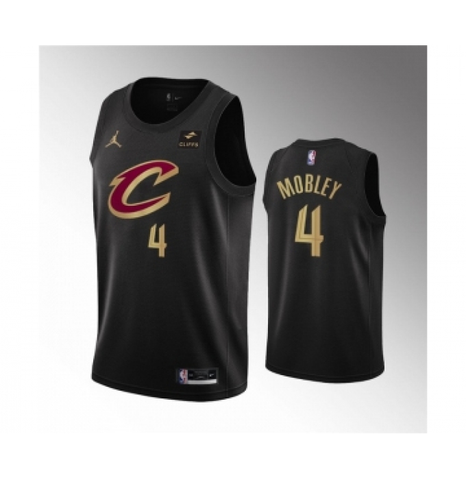 Men's Cleveland Cavaliers #4 Evan Mobley Black Statement Edition Stitched Basketball Jersey