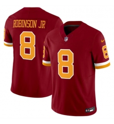 Men's Washington Commanders #8 Brian Robinson Jr. Burgundy 2025 F.U.S.E. Throwback Limited Football Stitched Jersey