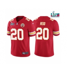 Men's Kansas City Chiefs #20 Justin Reid Red Super Bowl LVII Patch Vapor Untouchable Limited Stitched Jersey