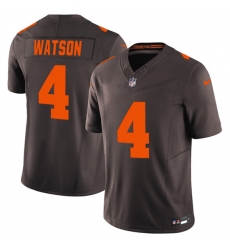 Men's Cleveland Browns #4 Deshaun Watson Brown 2025 F.U.S.E. Alpha Dawg Limited Football Stitched Jersey