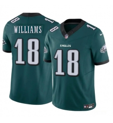 Men's Philadelphia Eagles #18 Avery Williams Green 2024 New F.U.S.E. Vapor Untouchable Limited Football Stitched Jersey