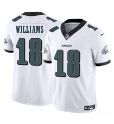 Men's Philadelphia Eagles #18 Avery Williams White 2024 New F.U.S.E. Vapor Untouchable Limited Football Stitched Jersey