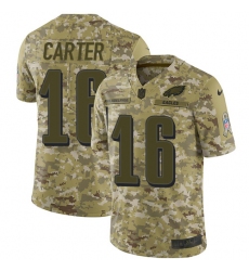 Youth Nike Philadelphia Eagles #16 DeAndre Carter Limited Camo 2018 Salute to Service NFL Jersey