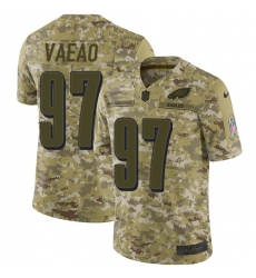 Youth Nike Philadelphia Eagles #97 Destiny Vaeao Limited Camo 2018 Salute to Service NFL Jersey
