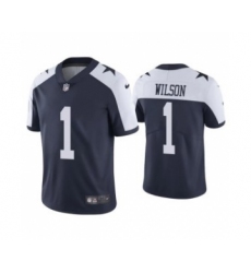 Men's Dallas Cowboys #1 Cedrick Wilson Navy Thanksgiving Vapor Limited Stitched Jersey