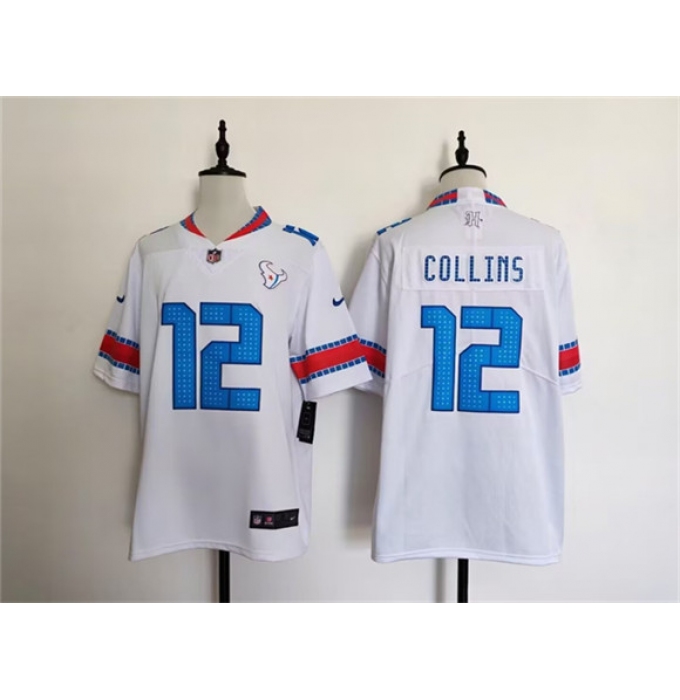Men's Houston Texans #12 Nico Collins White 2026 Rivalries Collection Limited Football Stitched Jersey