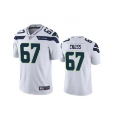 Men's Seattle Seahawks #67 Charles Cross White Vapor Untouchable Limited Stitched Jersey