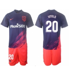 Men 2021-2022 Club Atletico Madrid away purple 20 Soccer Jersey