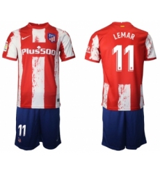 Men 2021-2022 Club Atletico Madrid home red 11 Nike Soccer Jersey