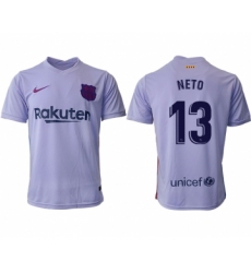 Men 2021-2022 Club Barcelona away aaa version purple 13 Soccer Jersey