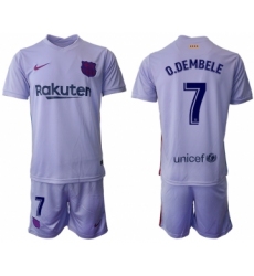 Men 2021-2022 Club Barcelona away purple 7 Soccer Jersey