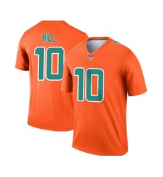 Men's Miami Dolphins #10 Tyreek Hill Orange Inverted Legend Stitched Football Jersey