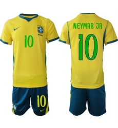 Men's Brazil #10 NEYMAR JR National Team FIFA x World Cup 2026 Home On Field Jersey