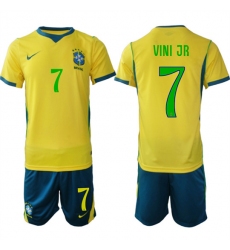 Men's Brazil #7 VINI JR National Team FIFA x World Cup 2026 Home On Field Jersey