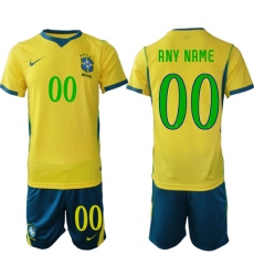 Men's Brazil Custom Any Name And Number National Team FIFA x World Cup 2026 Home On Field Jersey