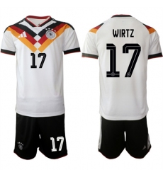 Men's Germany #17 WIRTZ National Team FIFA x World Cup 2026 Home White On Field Jersey