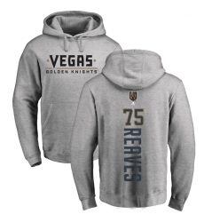 NHL Adidas Vegas Golden Knights #75 Ryan Reaves Gray Backer Pullover Hoodie