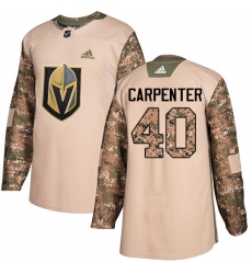 Youth Adidas Vegas Golden Knights #40 Ryan Carpenter Authentic Camo Veterans Day Practice NHL Jersey
