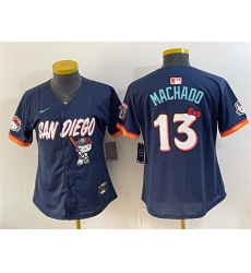 Youth San Diego Padres X Hello Kitty #13 Manny Machado Obsidian 2026 City Connect Stadium Stitched Baseball Jersey