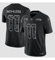 Men's Seattle Seahawks #11 Jaxon Smith-Njigba Black 2026 F.U.S.E. Salute to Service Limited Football Stitched Jersey