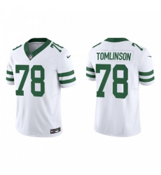 Men's Nike New York Jets #78 Laken Tomlinson White 2023 F.U.S.E. Vapor Limited Throwback Stitched Football Jersey